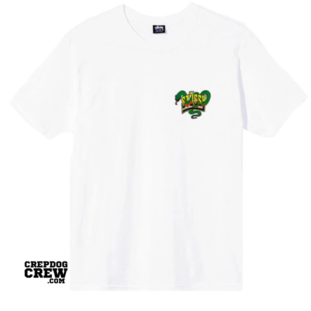STUSSY SNAKE BITE TEE WHITE