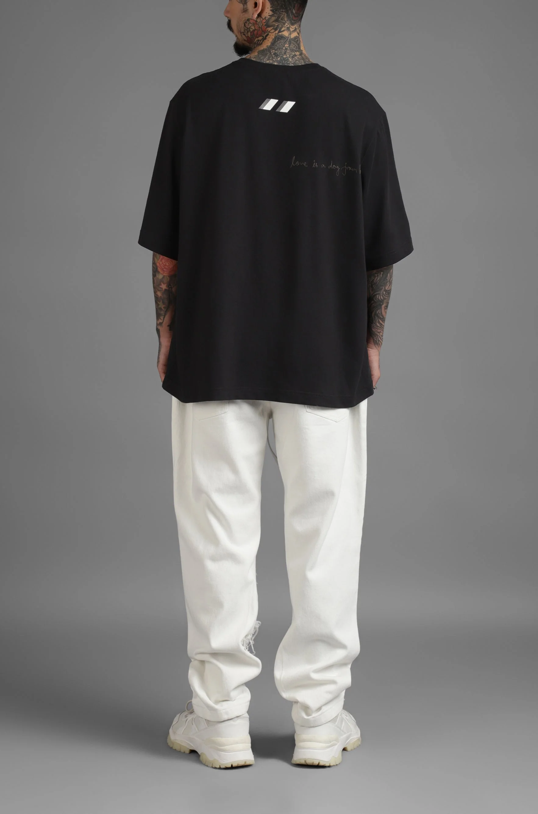 SuperHUEMN Slit and Frayed Denim (White) - Image 7