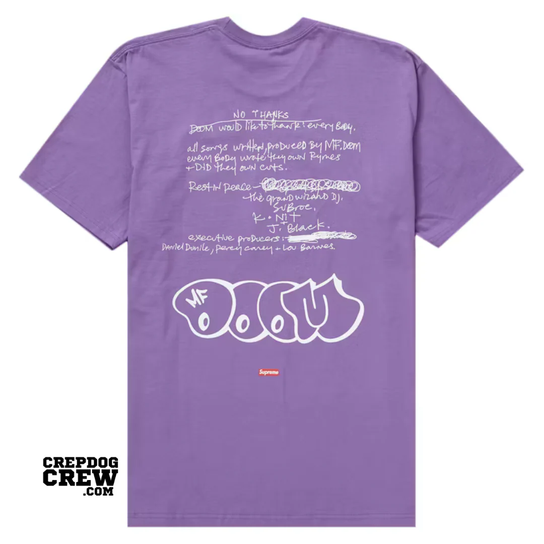 Supreme MF DOOM Tee Dusty Purple - Image 2