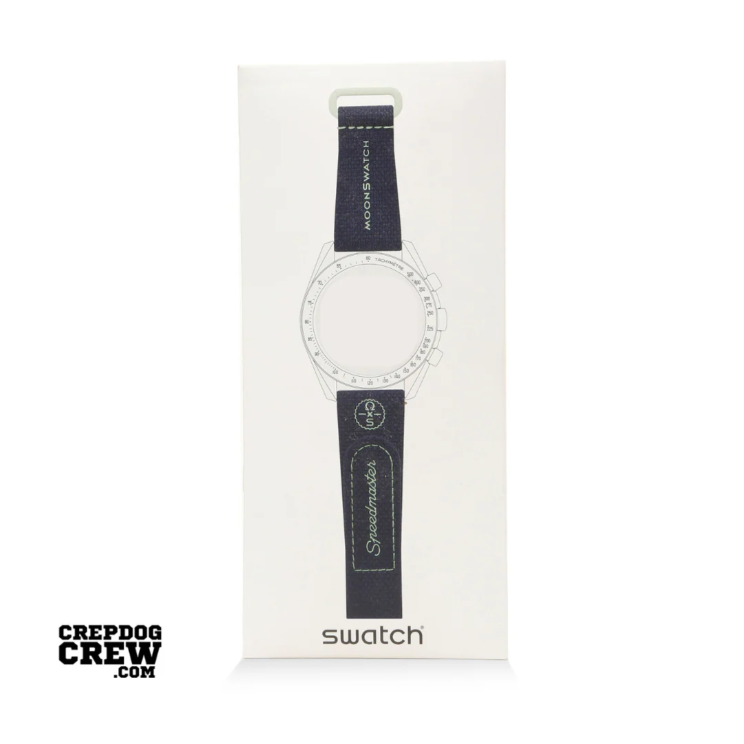 Swatch x Omega Bioceramic Moonswatch Dark Blue Green Straps - Image 4