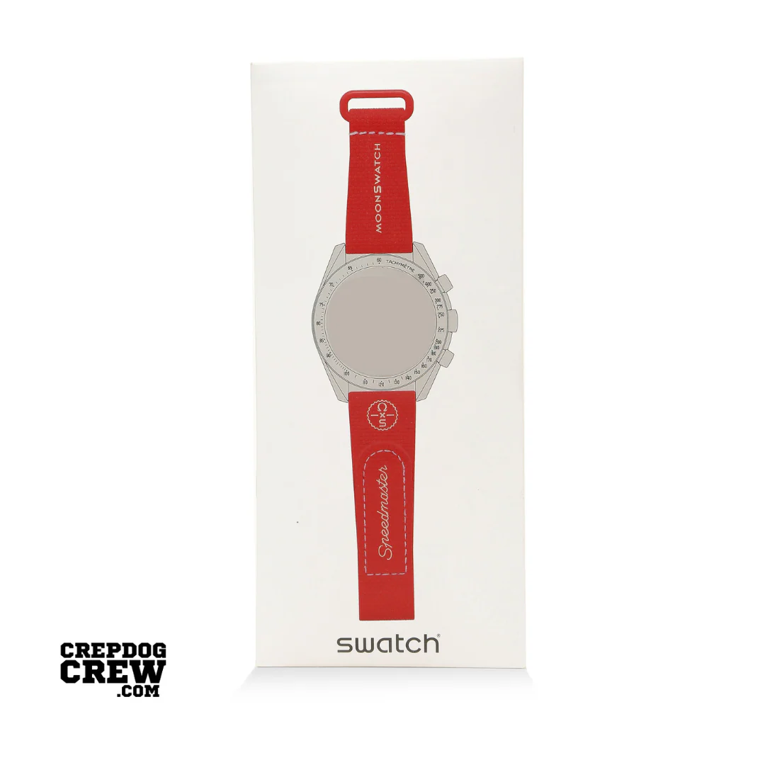 Swatch x Omega Bioceramic Moonswatch Red White Straps - Image 4