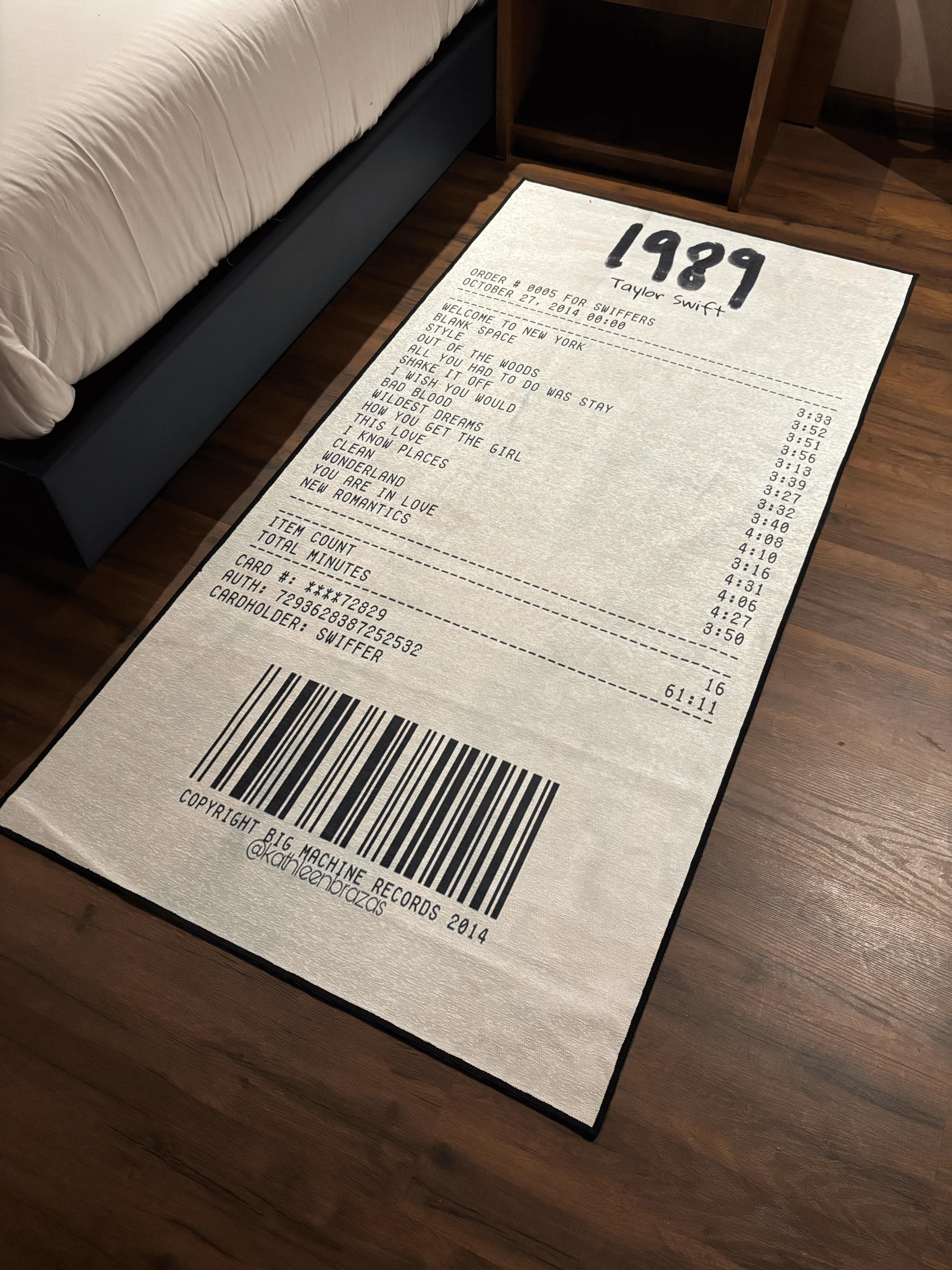 taylor swift music album Washable Custom Rug - Image 4