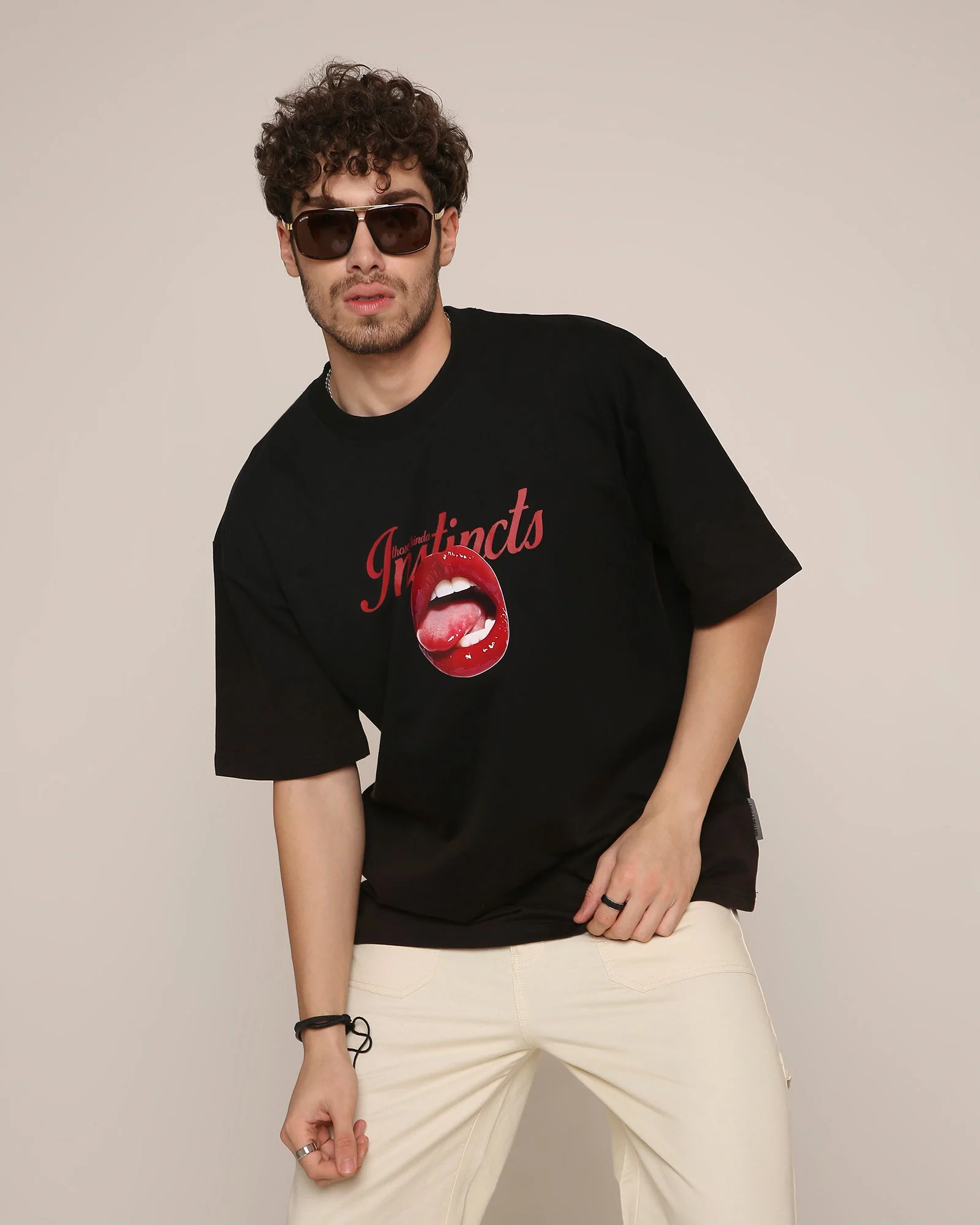 Temptation - Oversized T-Shirt (Black) - Image 3