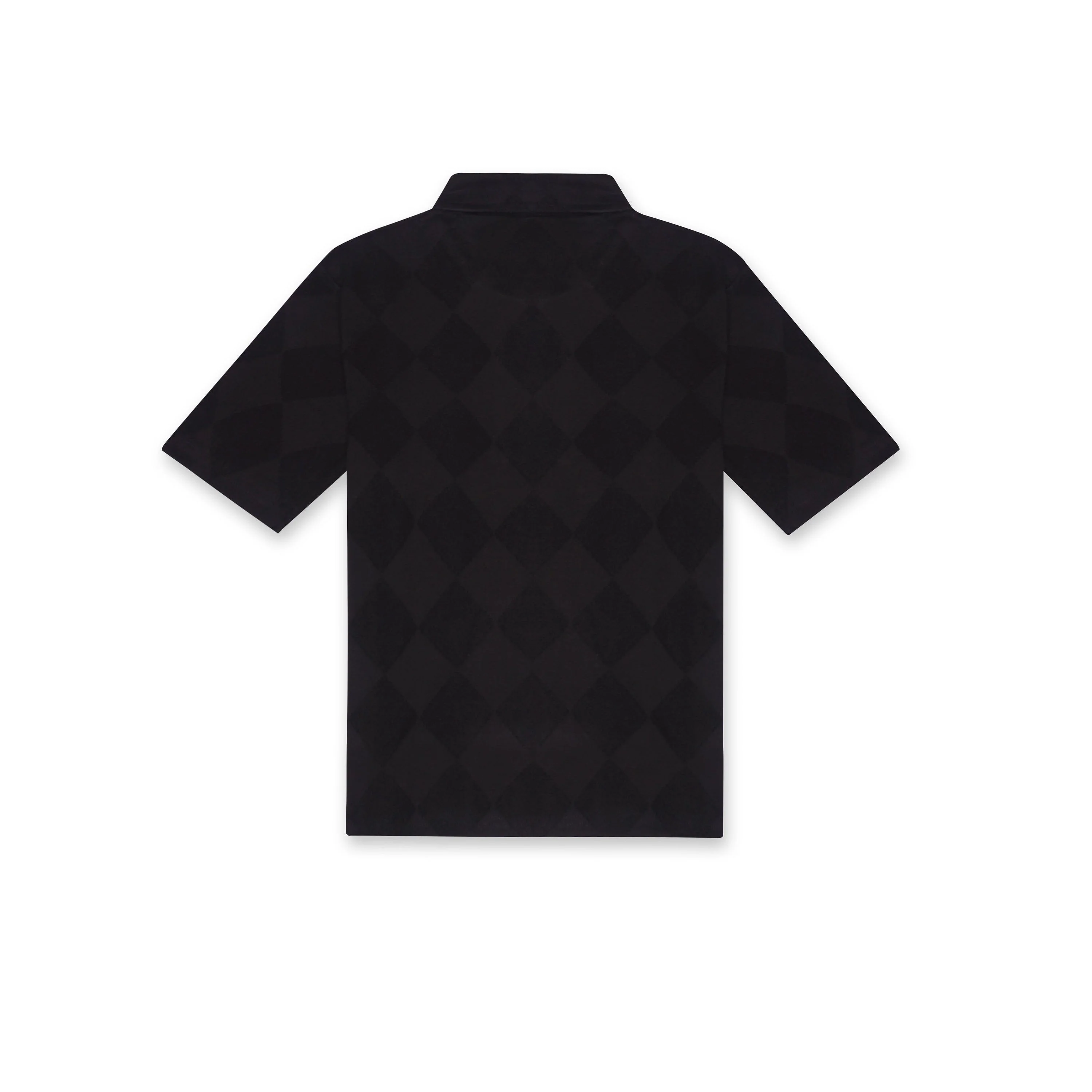 Textured Polo Black T-shirt (Regular Fit) - Image 2