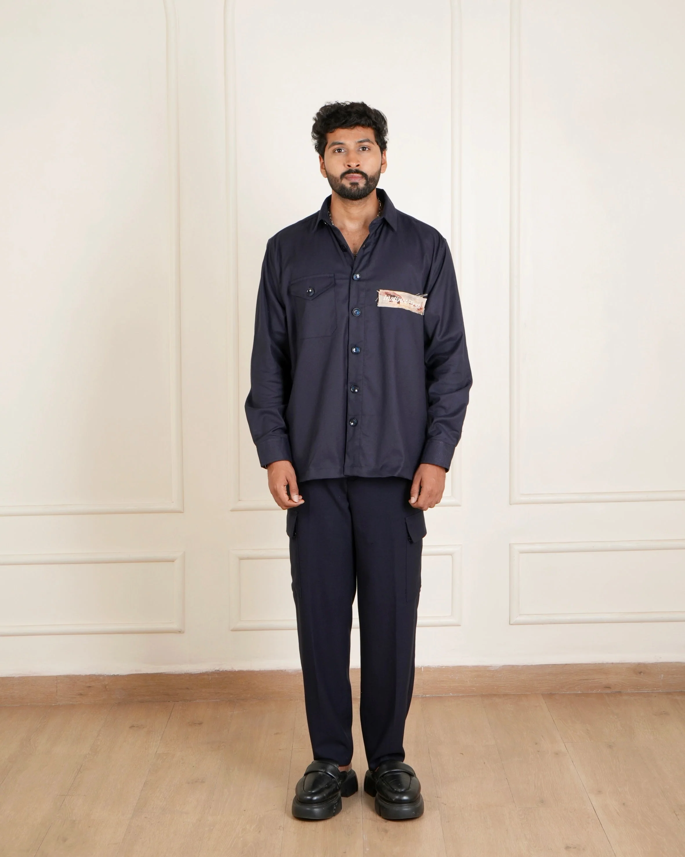 The Renaissance Shacket - (Navy Blue) - Image 7