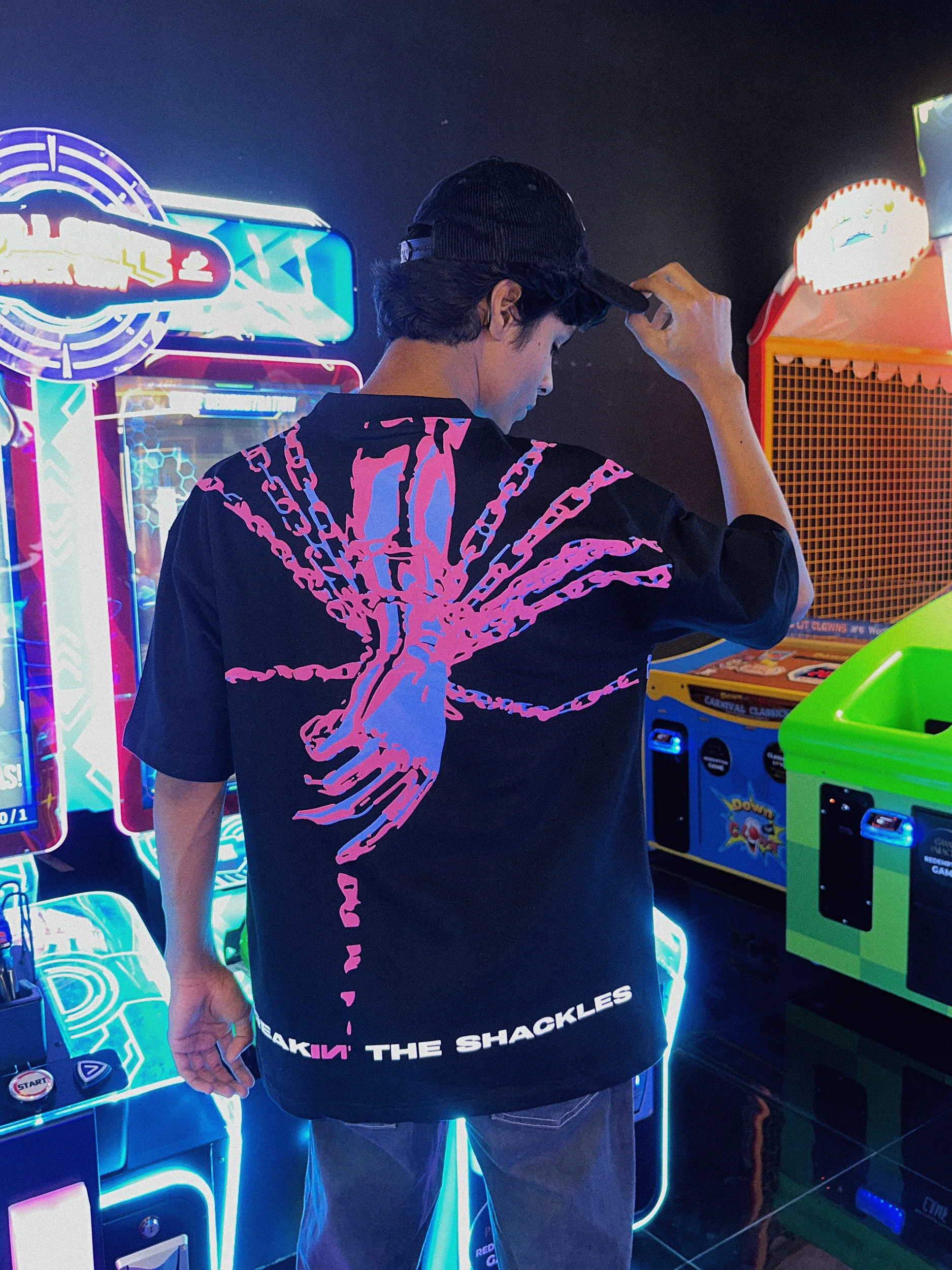 The Shackles Oversized T-Shirt -(Black) - Image 4