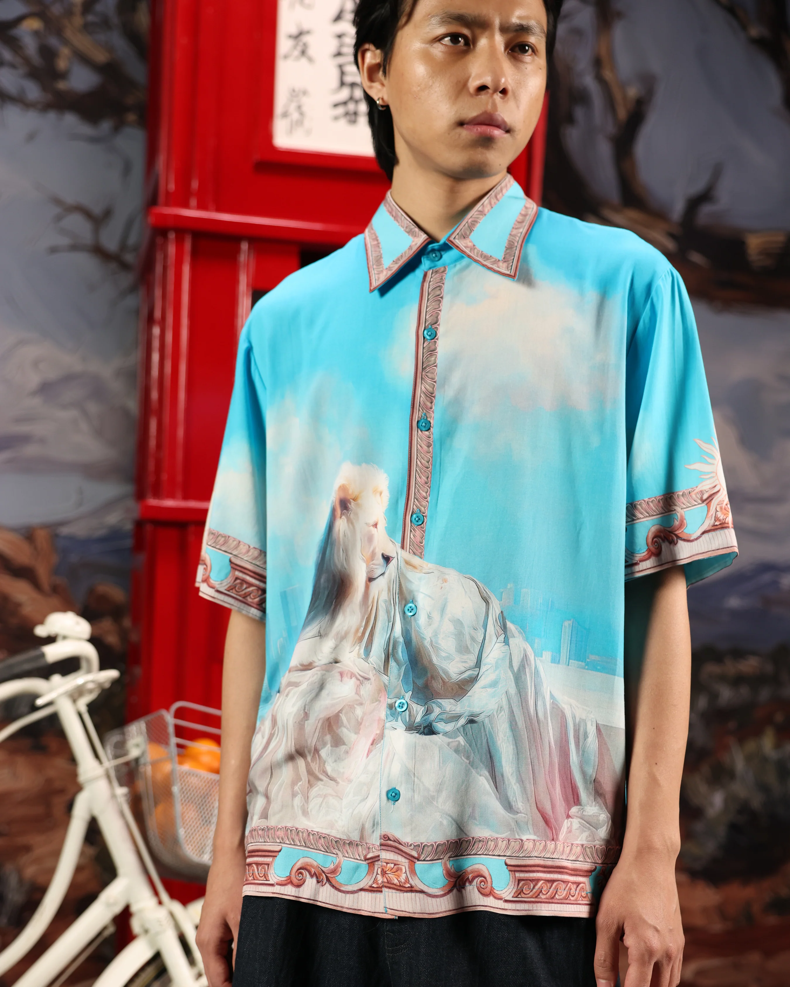 THE SILENT SULTANATE- RELAXED FIT PRINTED SHIRT - Image 4