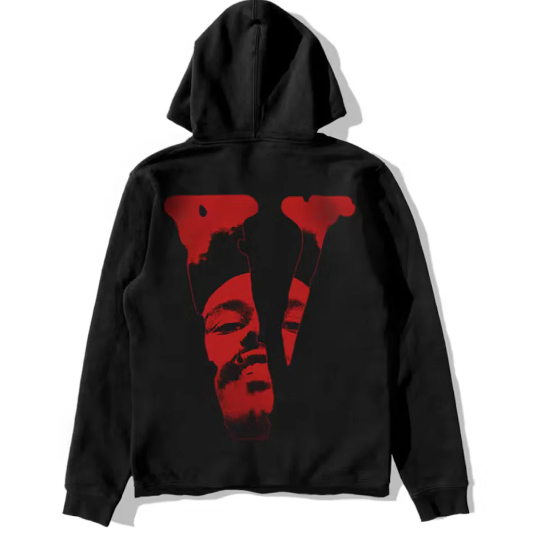 The Weeknd x Vlone After Hours Blood Drip Pullover Hood Black - Image 2