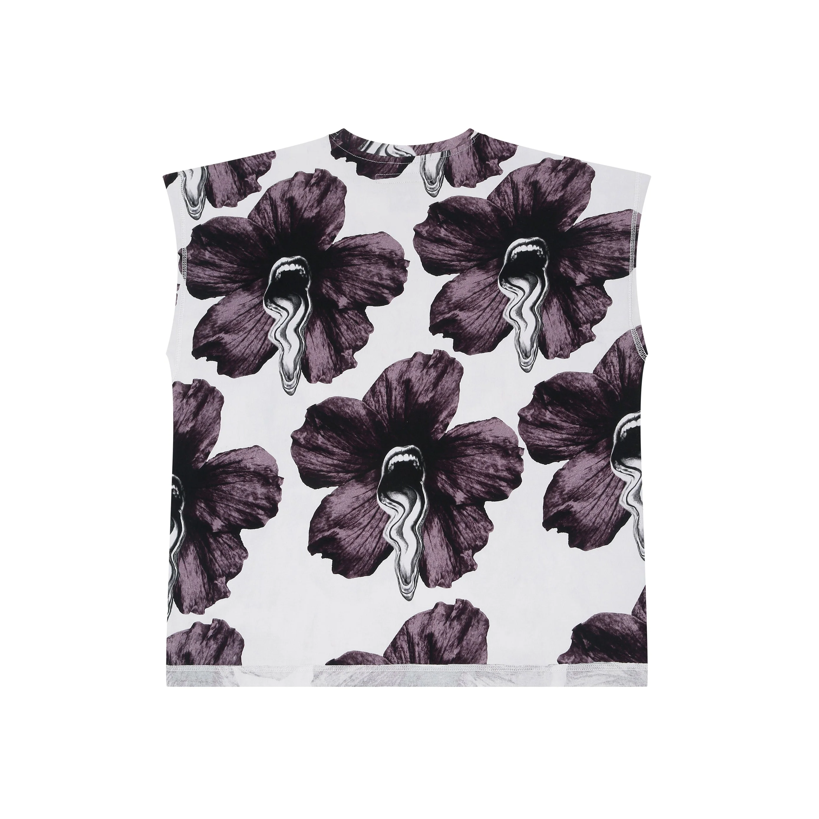 Tongue-printed cotton sleeveless top (Men's) - Image 2