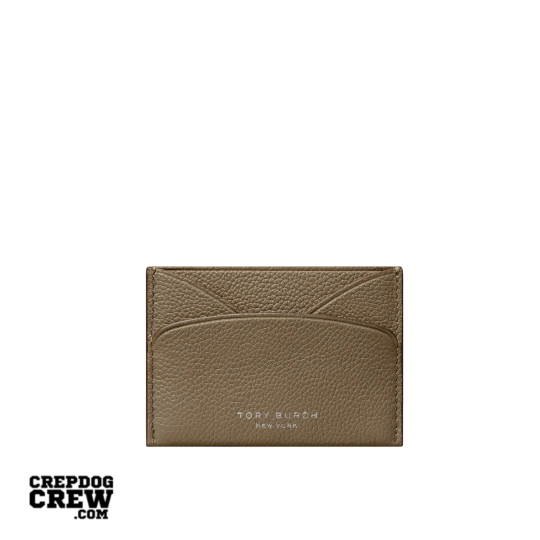 TORY BURCH ROMY FLAT CARD CASE wild mushroom