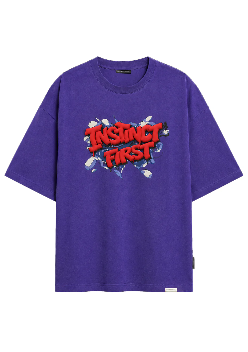 Train Wreck - Oversized T-Shirt (Violet) - Image 2