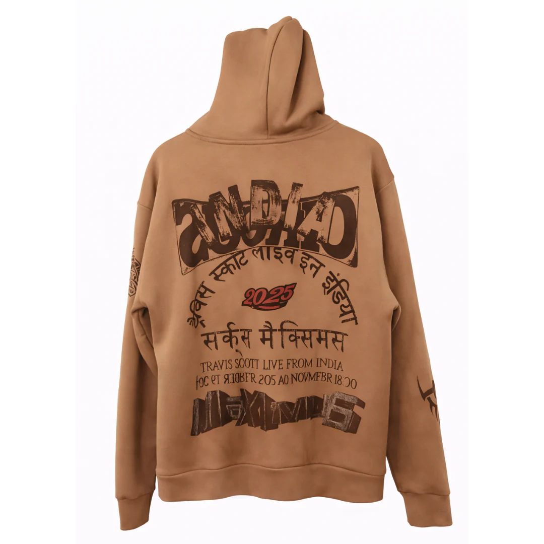 TRAVIS SCOTT UTOPIA CIRCUS MAXIMUS 2025 TOUR HOODIE	Brown - Image 2