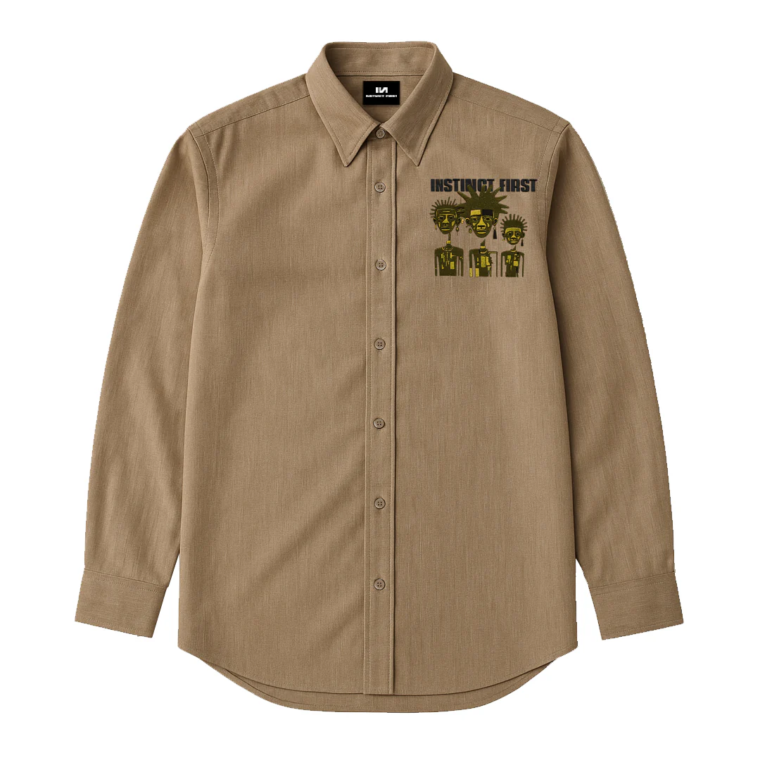 Tribal Shirt - (Light Brown)