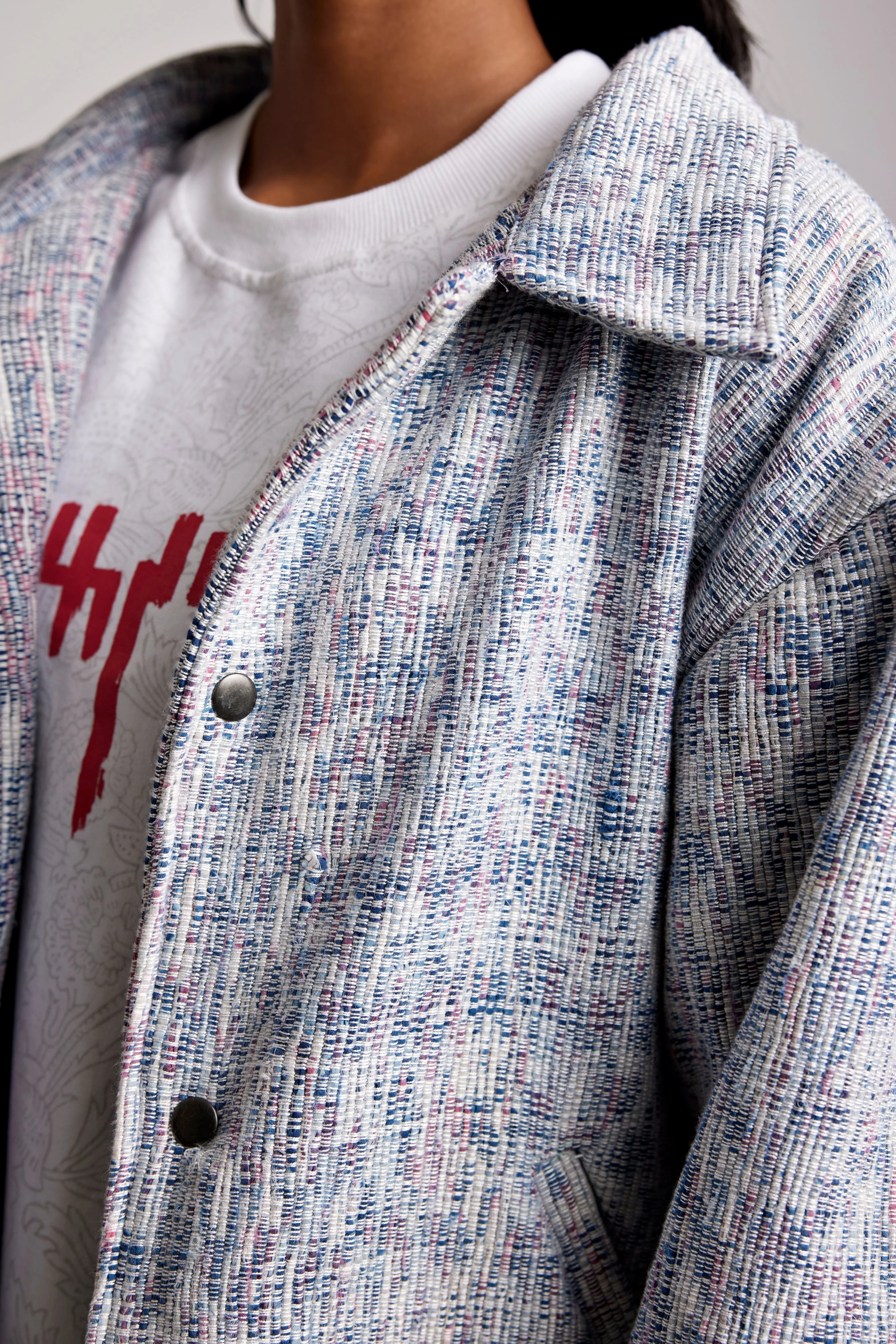 Upcycled Indigo Hand-woven - Jacket - Image 11