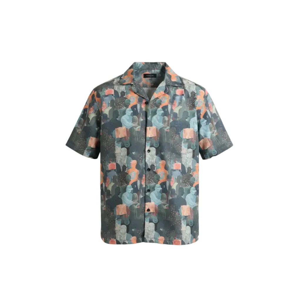 URBAN MIRAGE CUBAN COLLAR SHIRT