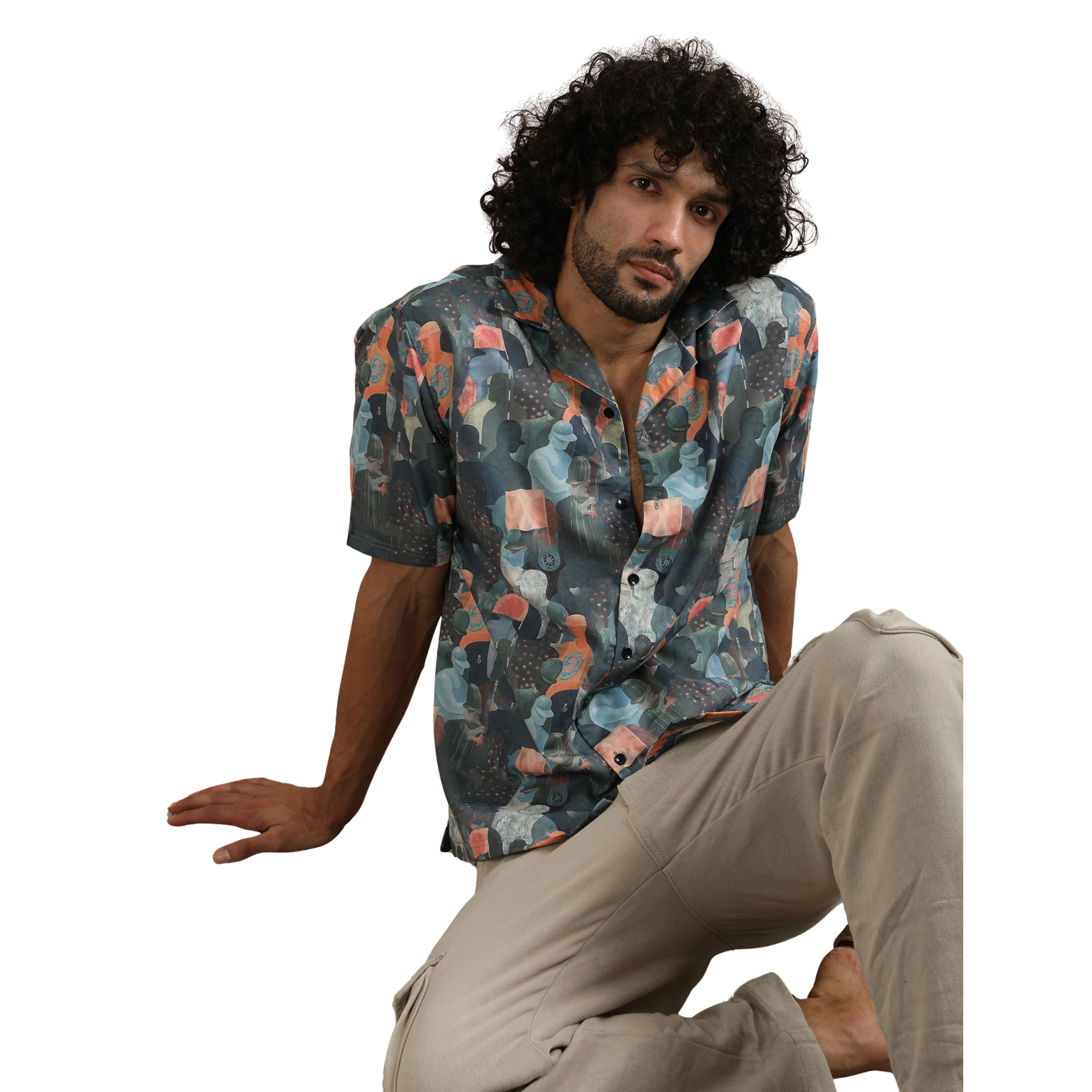 URBAN MIRAGE CUBAN COLLAR SHIRT - Image 6