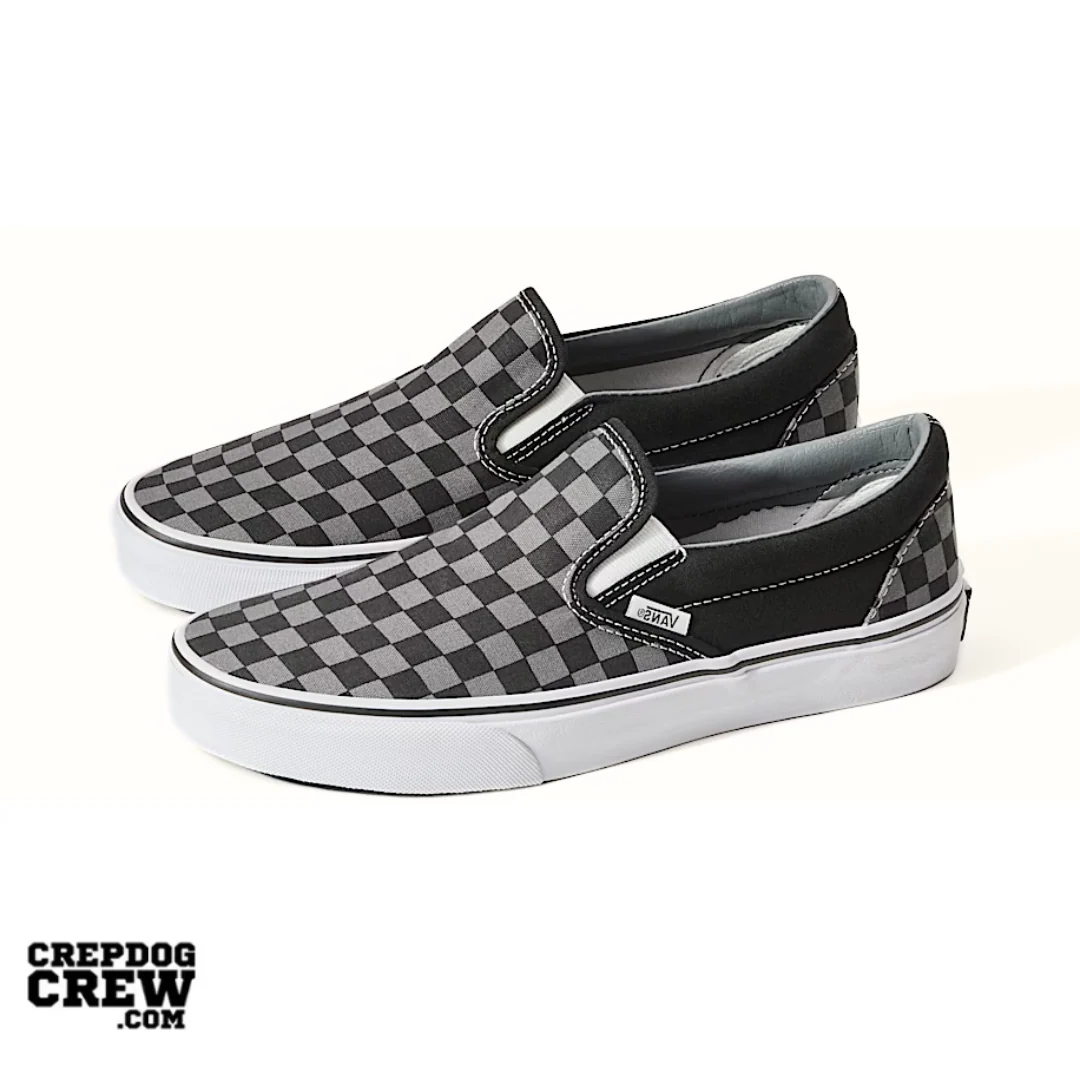 Vans Classic Slip-On Checkerboard Black Grey - Image 2
