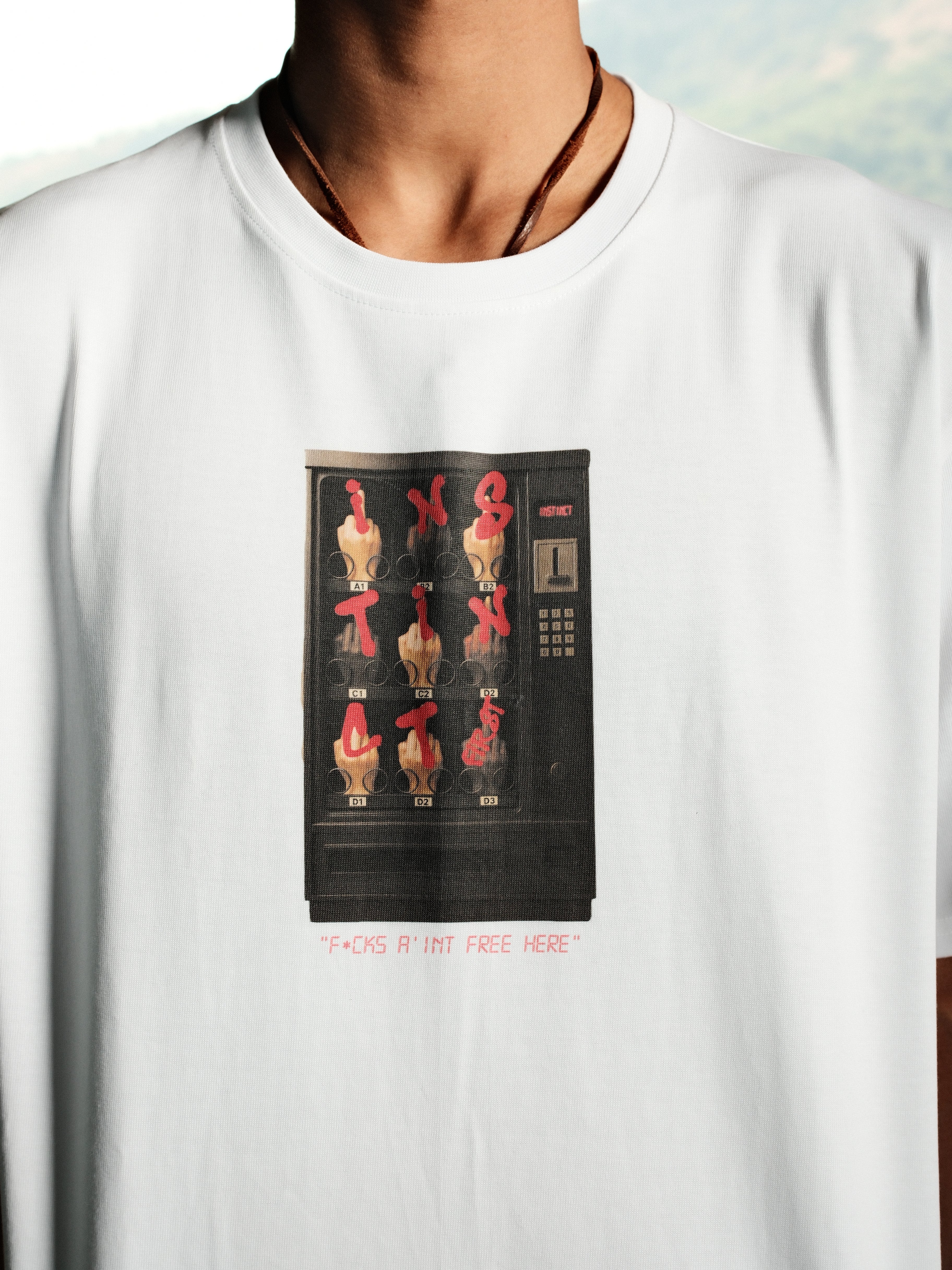 Vending Machine - Relaxed Fit Tshirt (White) - Image 3