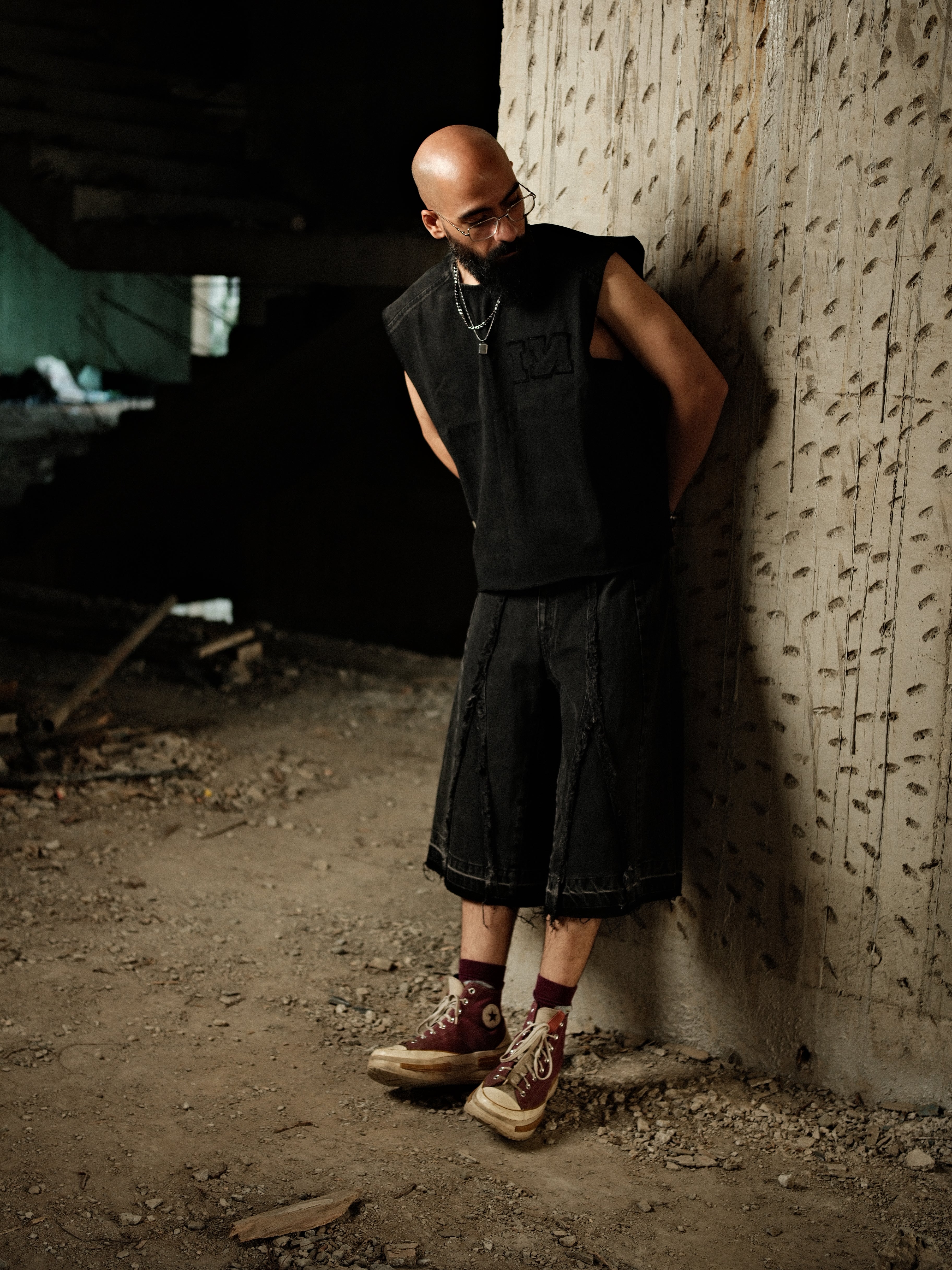 Void Stitched - Jorts (Black) - Image 4