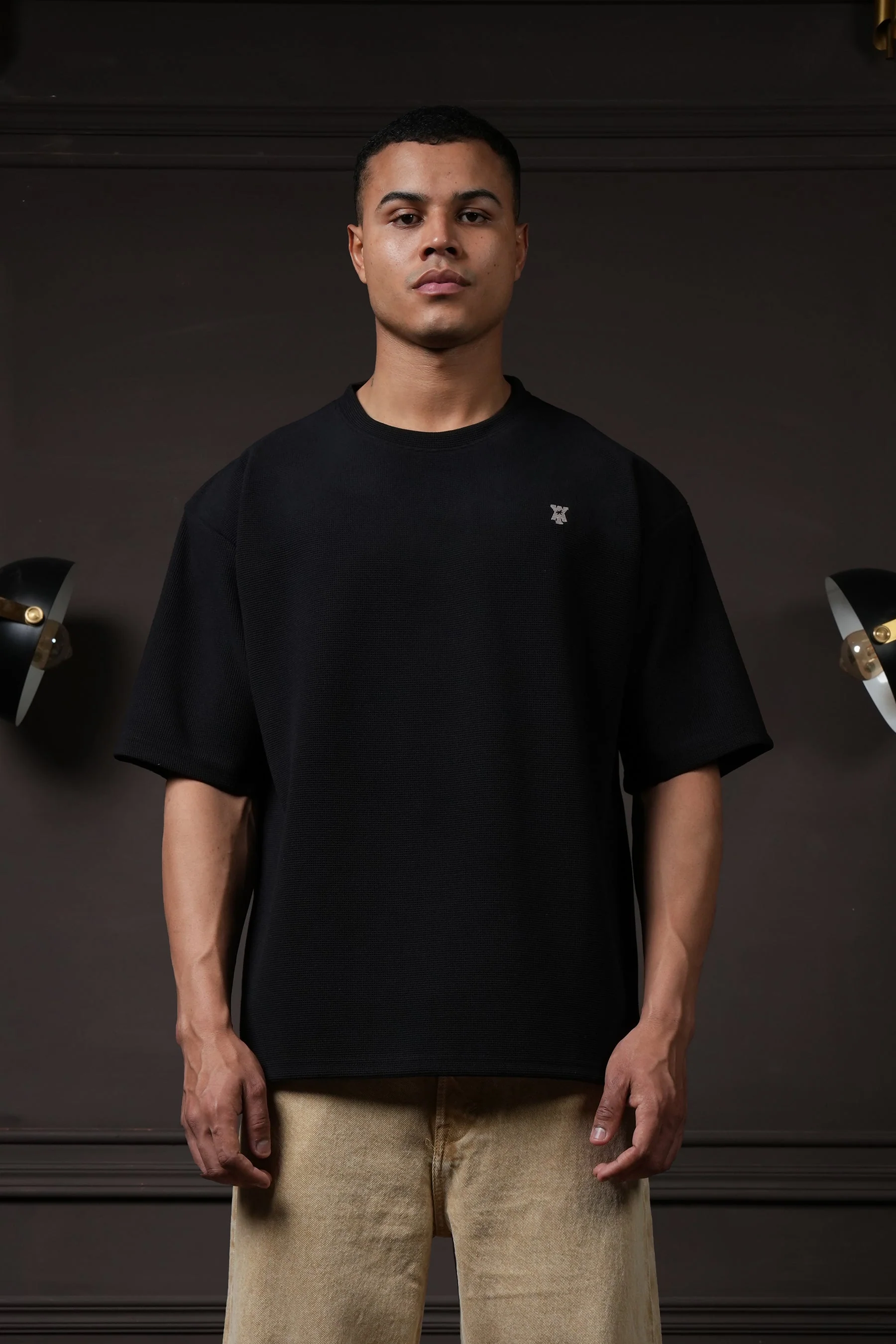 Waffle T Shirt - Black - Image 3