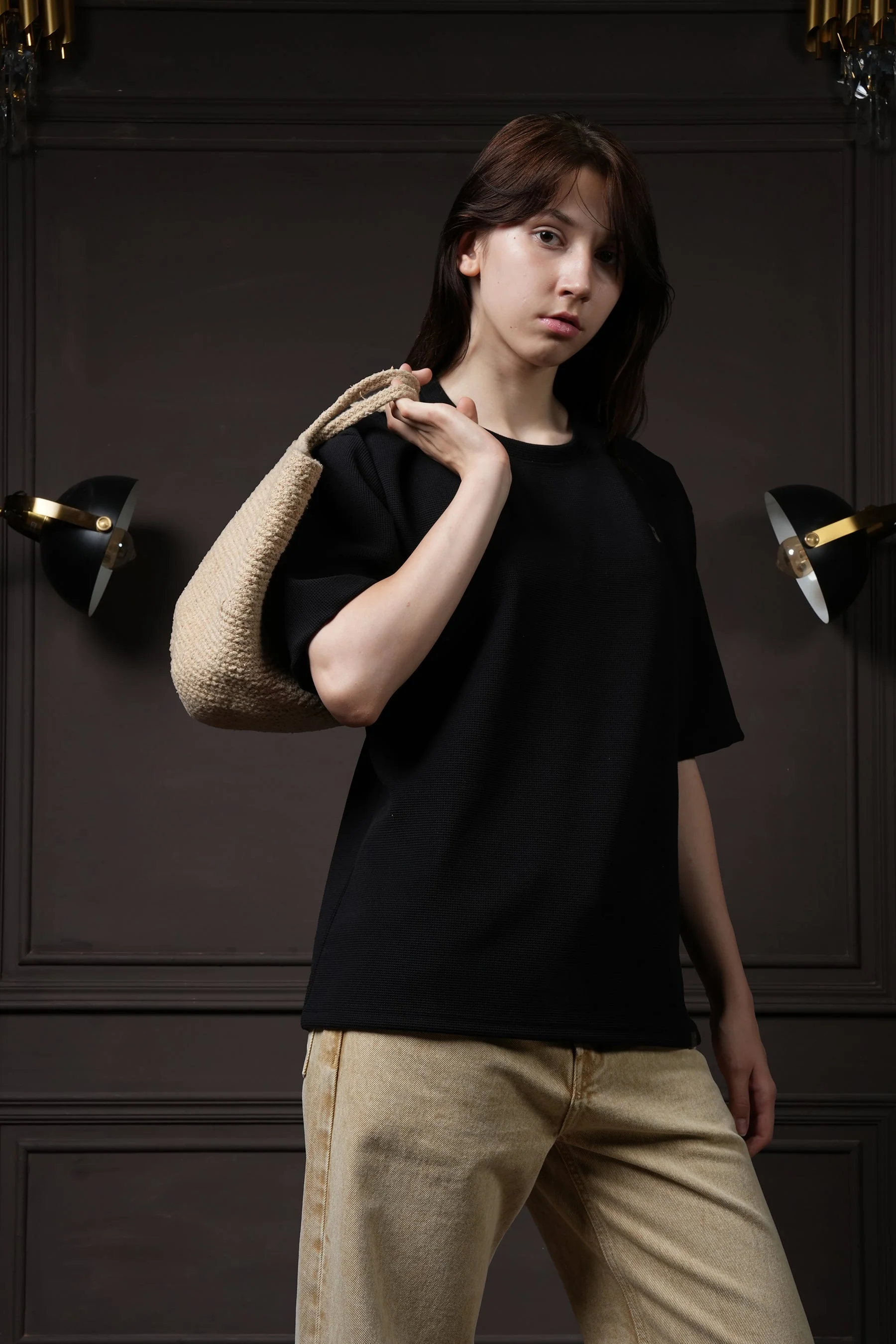 Waffle T Shirt - Black - Image 8
