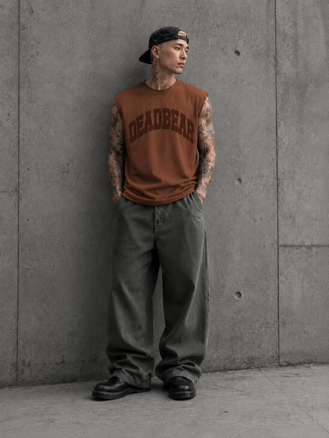 Waffle Tank Brown - Image 3