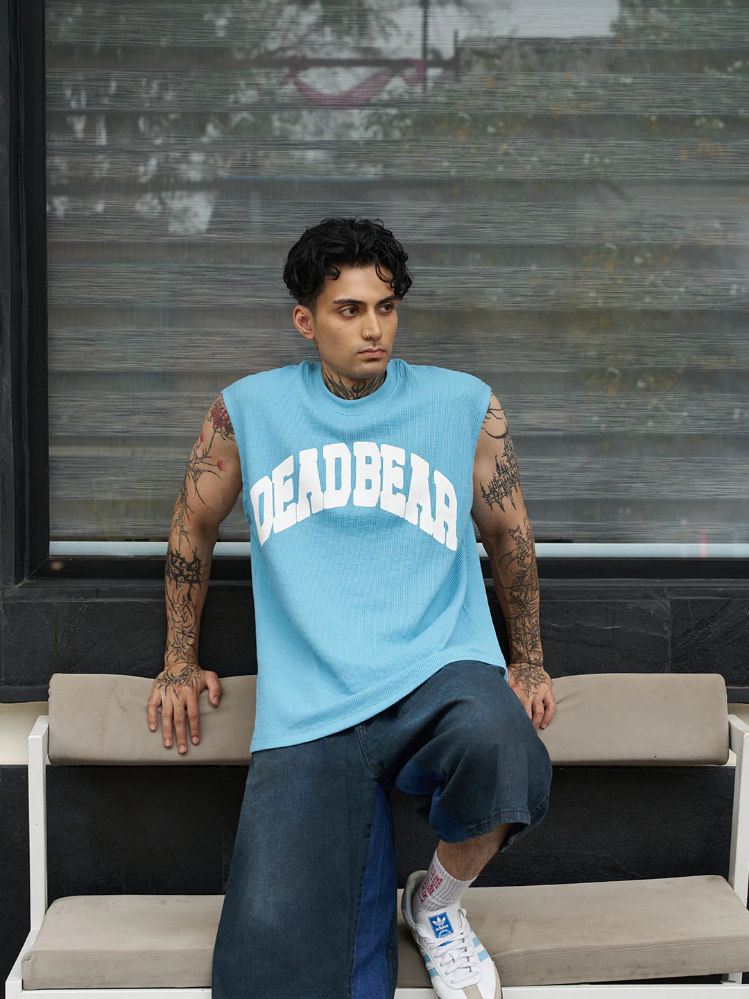 Waffle Tank Powder Blue - Image 4