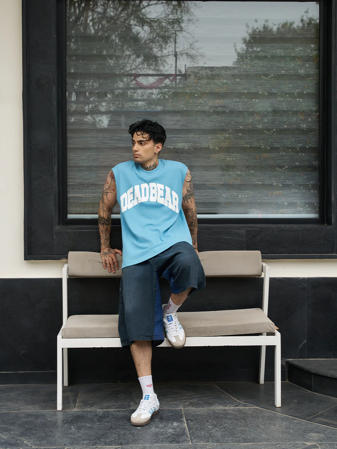 Waffle Tank Powder Blue - Image 7