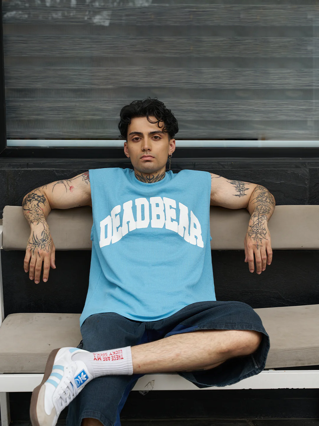 Waffle Tank Powder Blue - Image 8