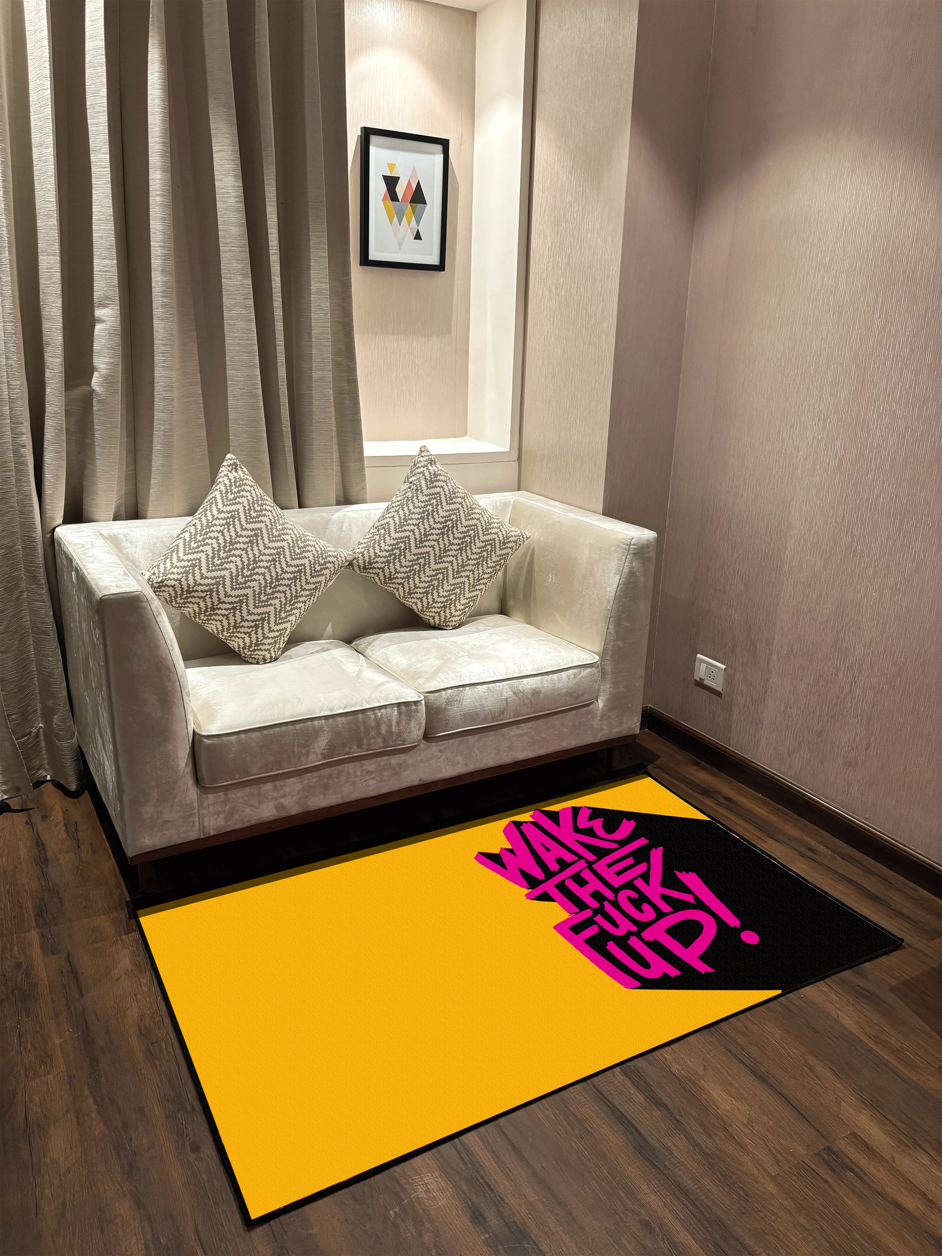 Wake up Washable Custom Rug - Image 2