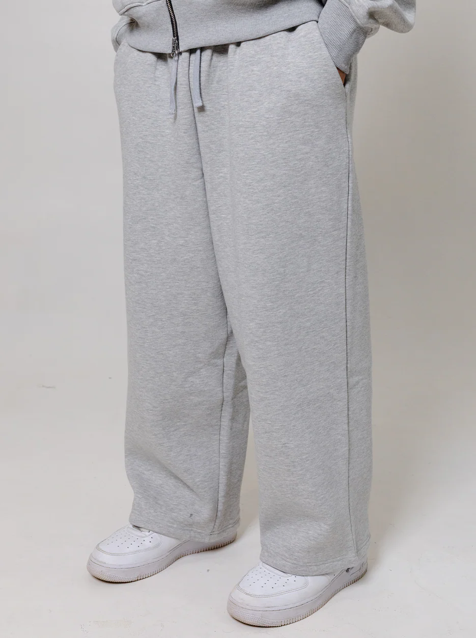 Wide Leg Sweatpants- Concrete - Image 3