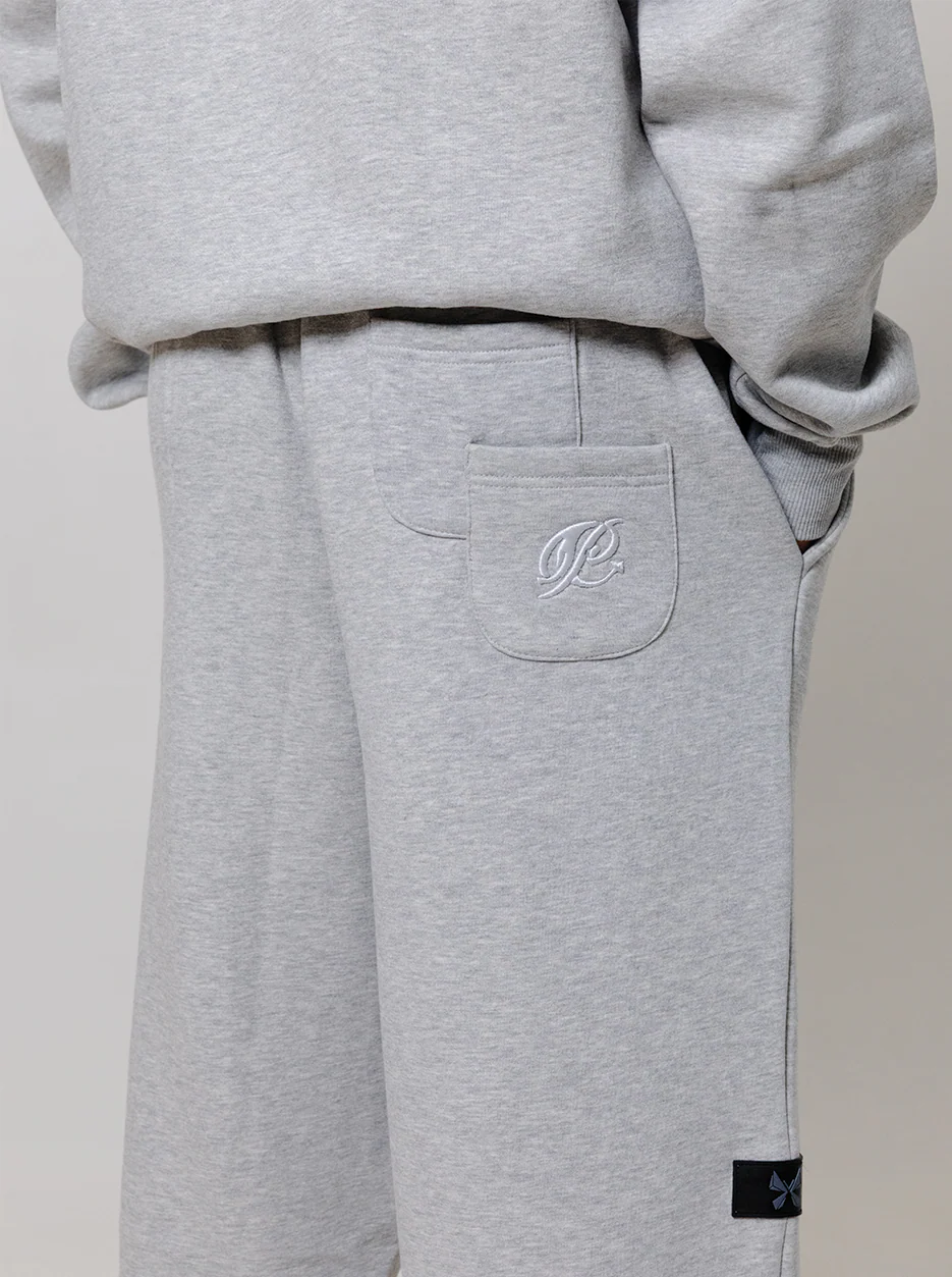 Wide Leg Sweatpants- Concrete - Image 5