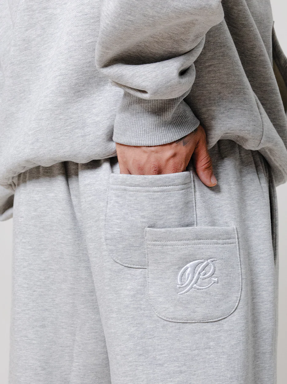 Wide Leg Sweatpants- Concrete - Image 6