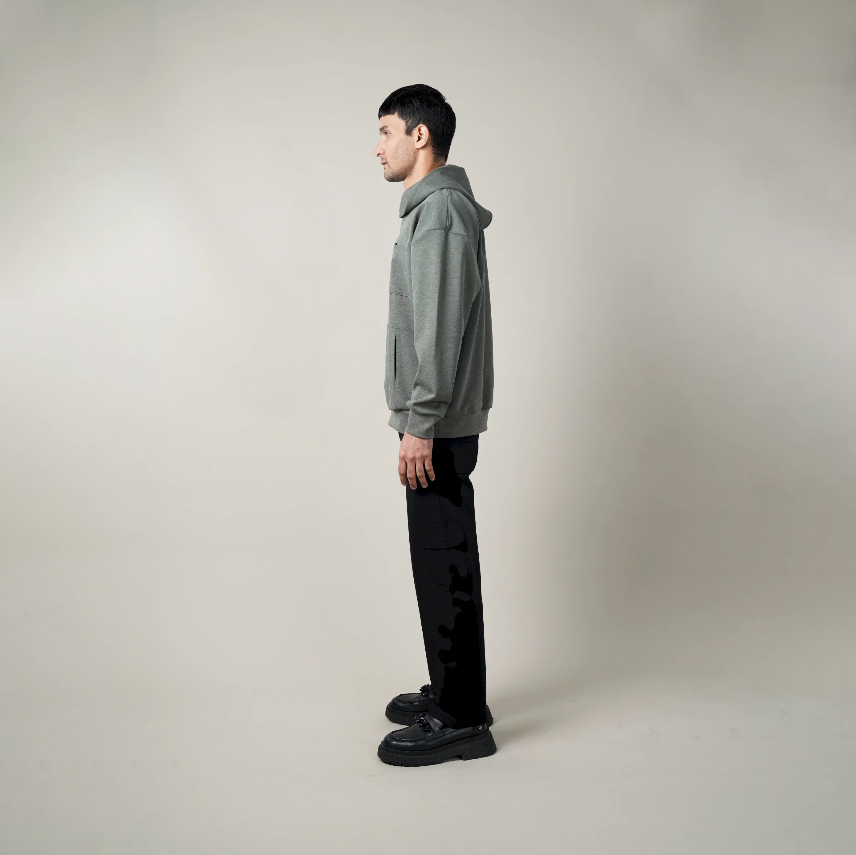 WT FUNCTIONAL HOODIE- GREEN SERPENTINE