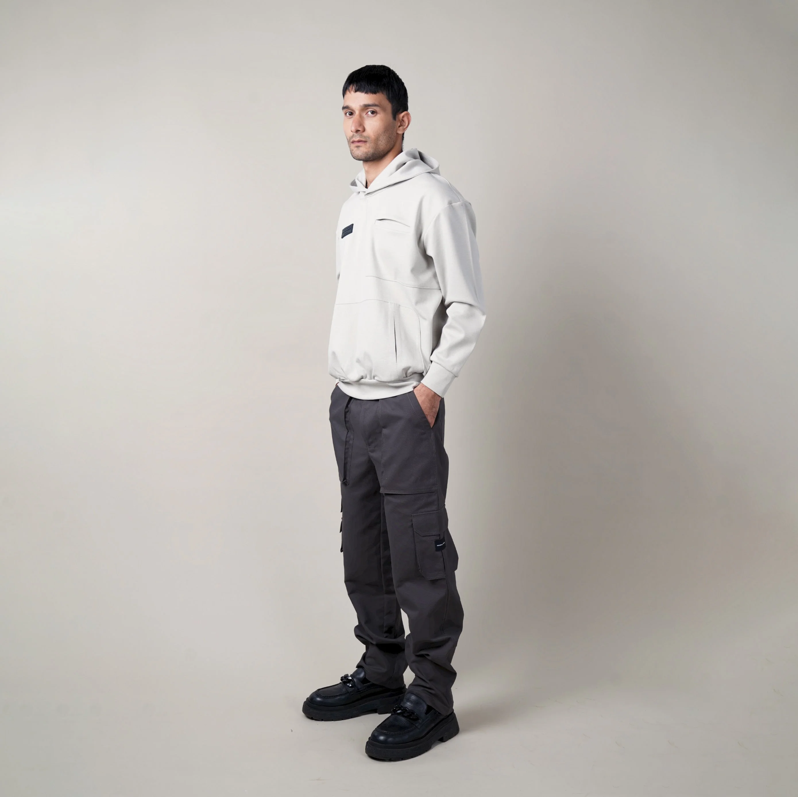 WT FUNCTIONAL HOODIE- WHITE CLAY