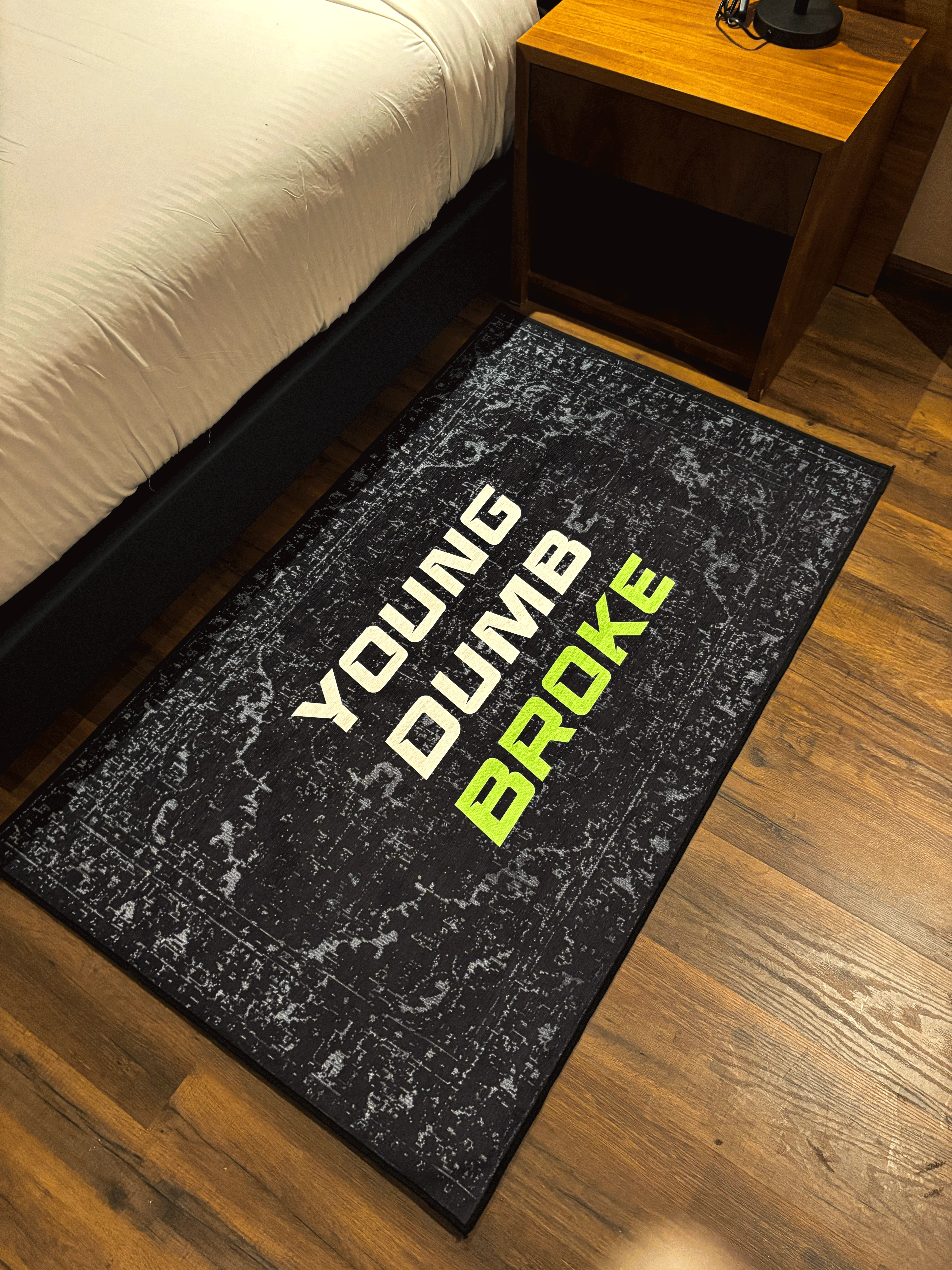 Young Dumb Broke Washable  Custom Rug - Image 3
