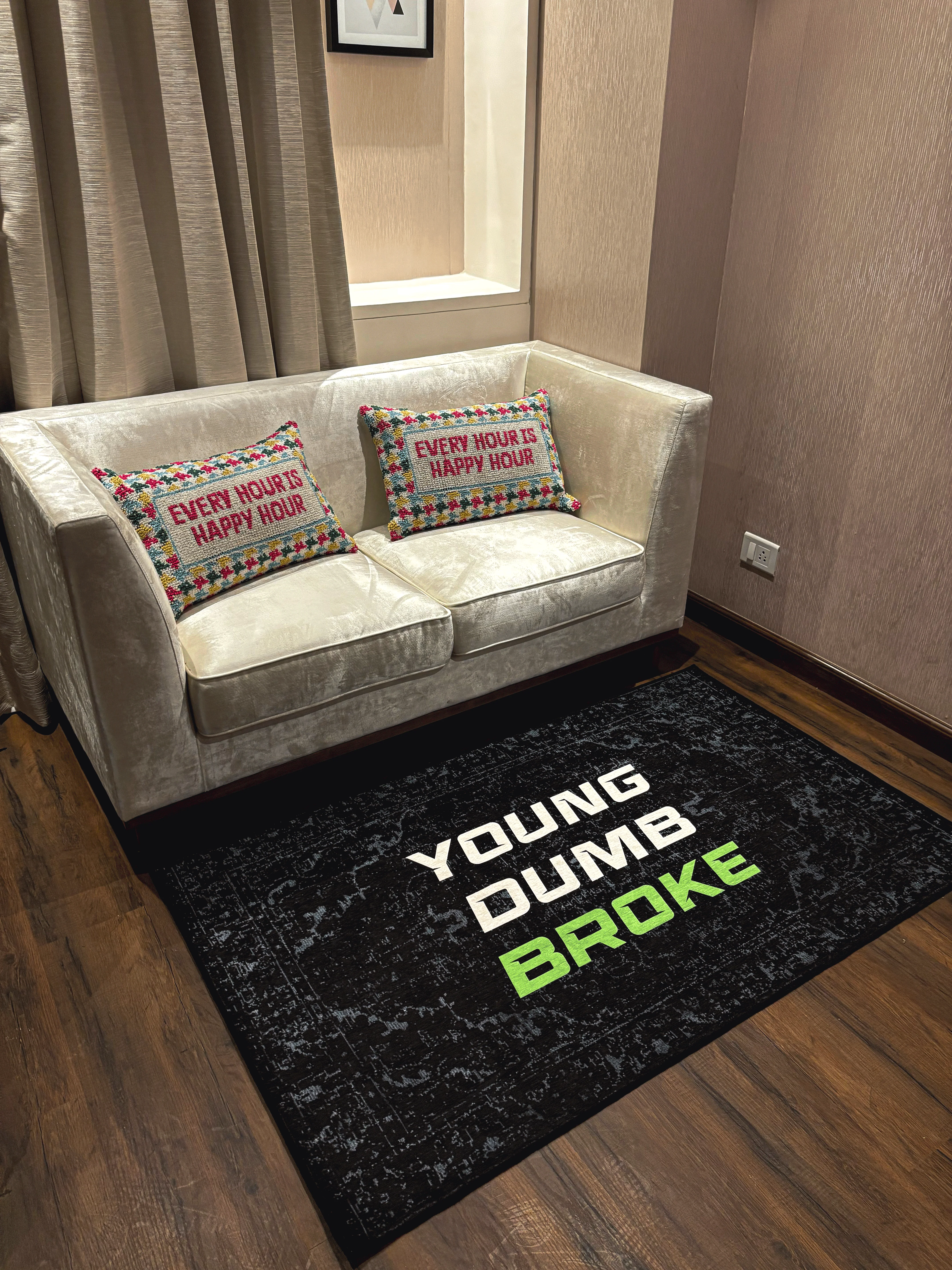 Young Dumb Broke Washable  Custom Rug - Image 4